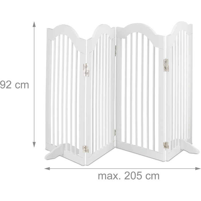Захисне ворота Relaxdays: розкладне, самостійне, 92 x 205 см, для собак та котів, біле