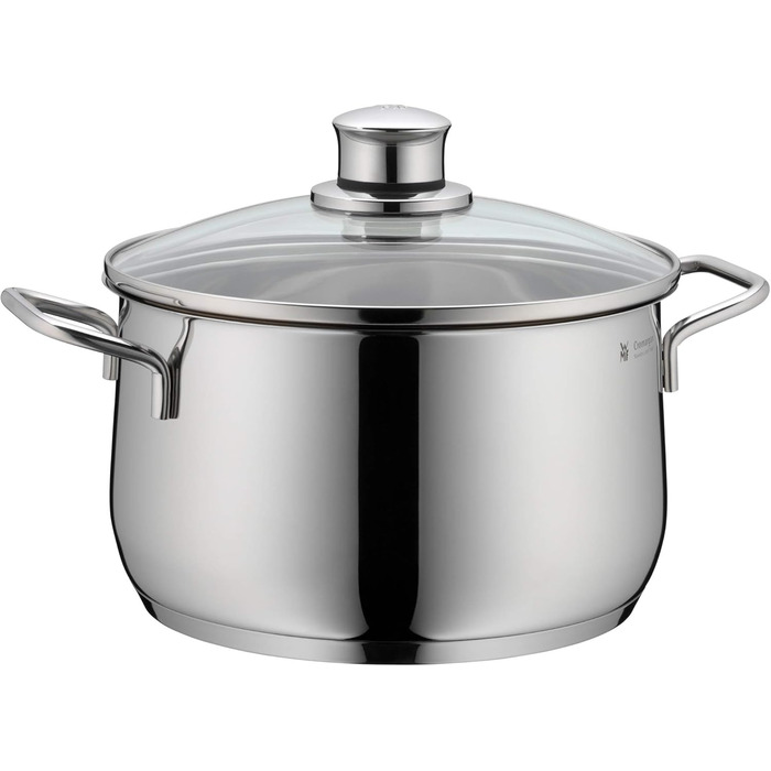 Каструля WMF Diadem Plus 3,7 л, 20 см, індукція, з кришкою, полірована нержавіюча сталь