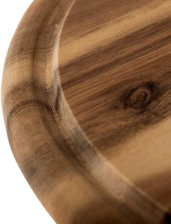Fleischteller Akazie 4 x Wooden Plates Snack Plates Bread Plates Cutting Boards Ø 30 cm