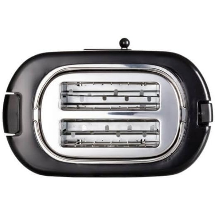 Тостер Ariete 159 Toastime: 2 відділення, пружинний захват, розморожування, підігрів, 700 Вт, нержавіюча сталь, чорний