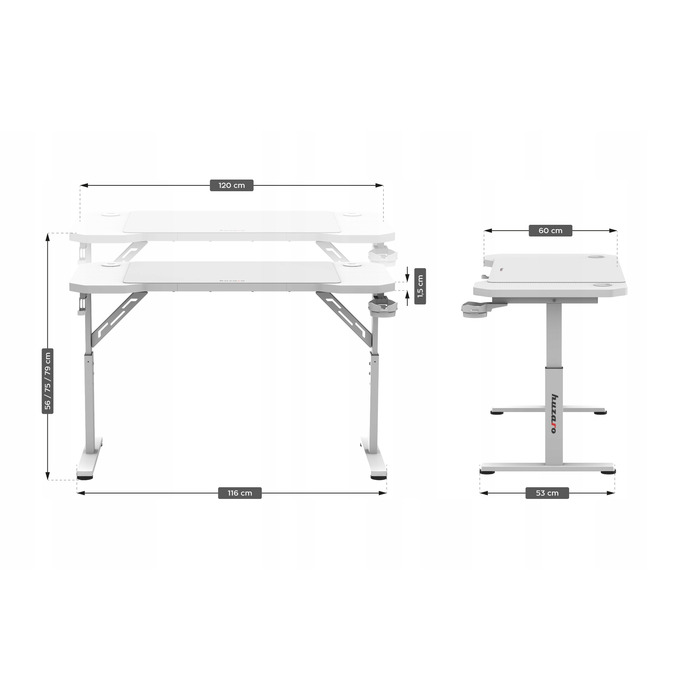 Ігровий стіл HUZARO Hero 2.6 White