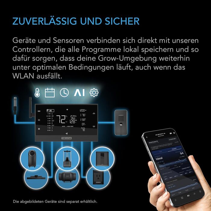 AC Infinity CLOUDFORGE T3 – Увлажнитель воздуха для растений 4.5 л с контролем VPD, 10-ступенчатый распылитель, удлиняемый шланг, защита от протечек, для гроубоксов