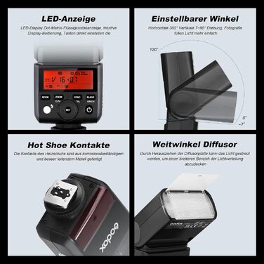 Спалахувач Godox TT350S для Nikon з радіосинхронізацією 2.4G X System, 1/8000s HSS, Li-Ion акумулятор 2500mAh