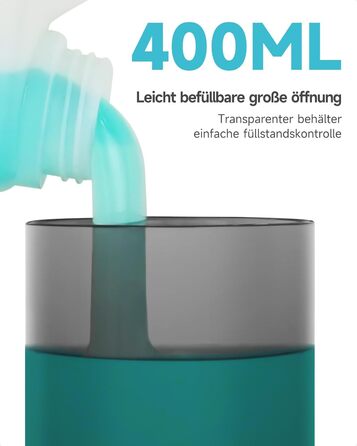 Автоматичний дозатор мила AIKE для рідкої мила, настінний, для кухні та ванної кімнати, IPX7, водонепроникний, 400 мл, з нержавіючої сталі, чорний матовий