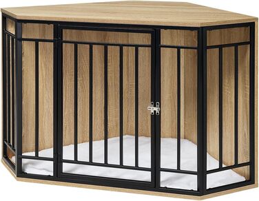 Клітка для собак EUGAD, собача будка для дому, металева, 111x67x60 см, з подушкою