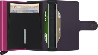 Гаманець Secrid Miniwallet Matte Dark Purple-fuchsia (10.2 x 6.5 x 2.1 см) - Оригінальний жіночий та чоловічий
