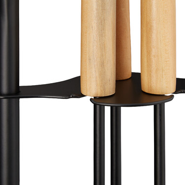Relaxdays Fireplace Set Modern 4-Piece