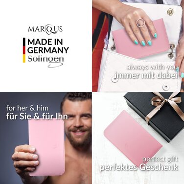 Набір для манікюру та педикюру Solingen Mega Manikür Set 12 шт. - професійний набір для чоловіків та жінок у стильному рожевому еко-шкіряному кейсі