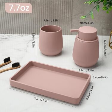 Набір для ванної кімнати AJEUNGAIN: сірий органайзер з мильницею та стаканчиком для зубної пасти, набір з 3 предметів