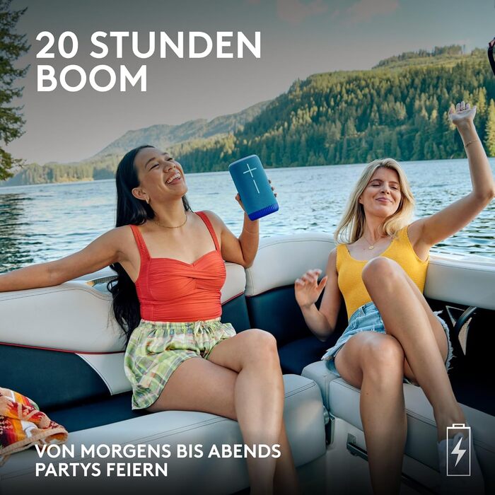 UE EVERBOOM Bluetooth колонка портативна водонепроникна IP67, 20 год автономії, 55м радіус дії, глибокі баси, 360° звук - Синій