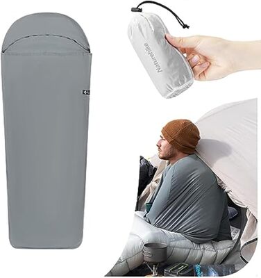 Naturehike Sleeping Bag Liner Ultralight 130 g – Adult Sleeping Bag & Travel Sleeping Bag, Travel Sheet & Camping Sheet for Backpacking, Hotel, Hostels, comfortable and easy to care for, full length