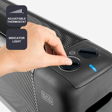 Радіатор масляний BLACK+DECKER BXRA2300E, 1500W, чорний, з мікрокерамікою