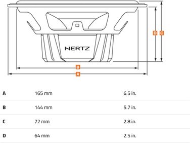 Акустична система Hertz DSK 165.3 2-смугова, 165 мм сабвуфер і 24 мм твітер, висока якість звуку, легкий монтаж