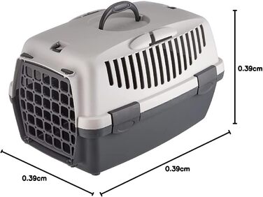 Транспортний бокс Trixie Capri 1, XS (32x31x48 см), темно-сірий/світло-сірий