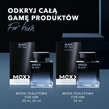 Чоловіча туалетна вода Mexx Black for Him, чорний перець та кедр, 50 мл