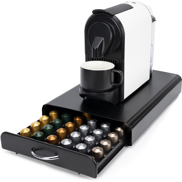 Тримач для капсул Nespresso SYSYLY, органайзер на 60 капсул, металевий, чорний