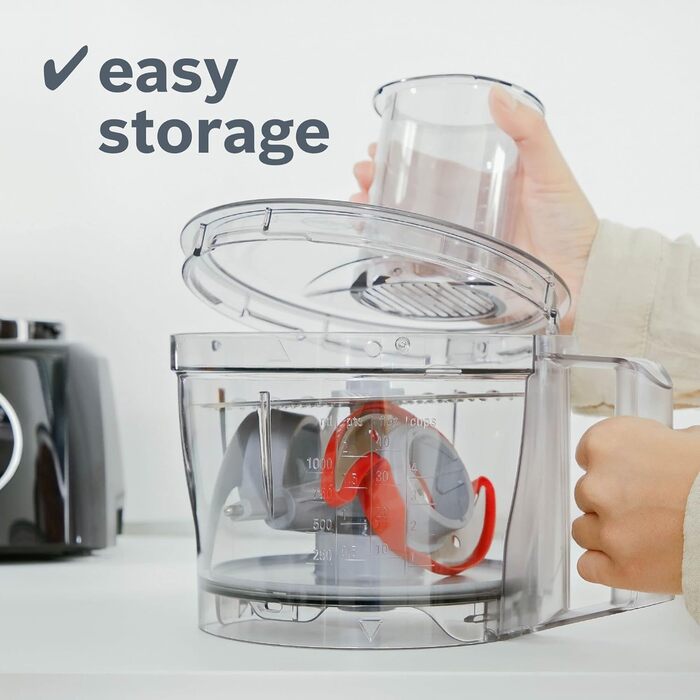 Кухонний комбайн Bosch MultiTalent 3 MCM3201B, 800 Вт, 30 функцій, 2.3 л, міксер 1 л, універсальний ніж, насадки для нарізки і натирання, збивальна насадка, чорний