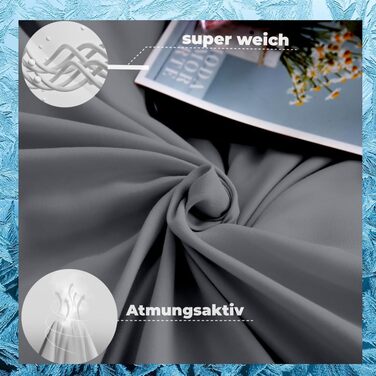 Комплект постільної білизни AYSW з мікрофібри (4 шт.): 1 простінь 200x200 см + 2 наволочки 80x80 см + 1 простінь 160x200 см, сірий