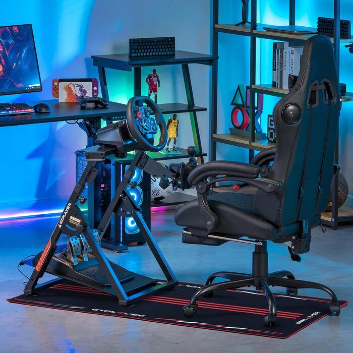 Ігровий стійка-держак для керма GTPLAYER Racing Wheel Stand з кріпленням для КПП V1 V2, регульований нахил, для PS4, Xbox, PC (червоний)