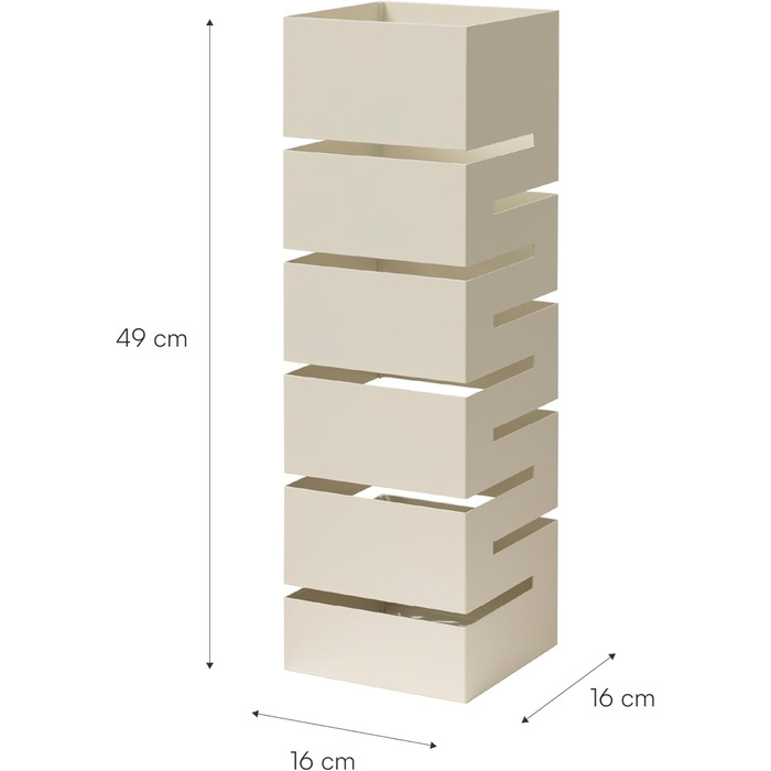 Підставка для парасольки Baroni Home з сучасним дизайном, чорна, 15,5x15x49 см. Метал, з гачками та знімним піддоном для води. Підходить для дому та офісу.