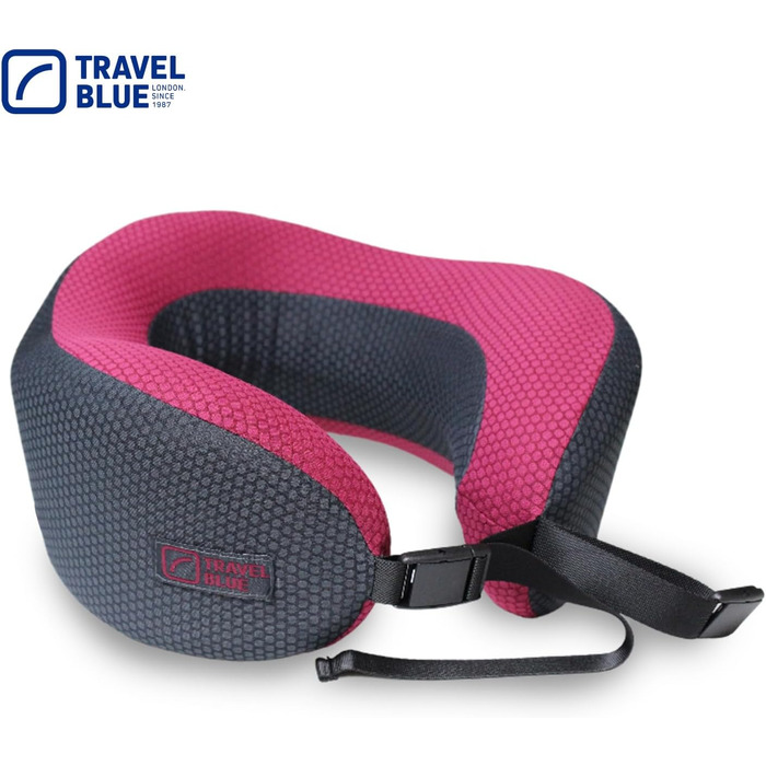 Travel Blue Dreamer Neck Pillow - Memory Foam Travel Pillow for Airplane, Car & Train - Breathable Mesh, Removable Cover, Comfortable Support