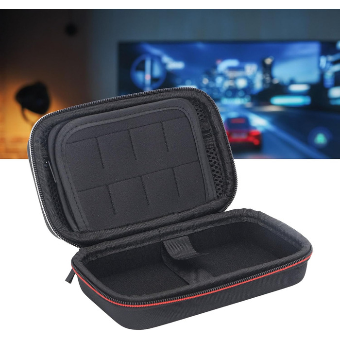 Carry Case for 3DS 2DS XL, Hard Shell Carry Case for 2DS XL, Portable Nylon Game Console, Hard Protective Case, Travel Bag with Game Cartridge Slots, Black