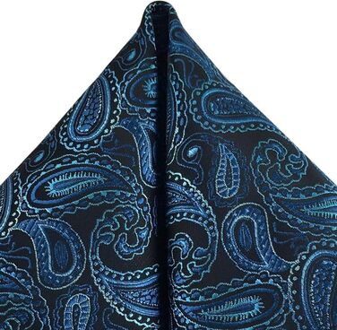 Краватка чоловіча GASSANI Paisley 7 см, набір 3 шт (чорно-синій, темно-синій, петролевий, небесно-блакитний)