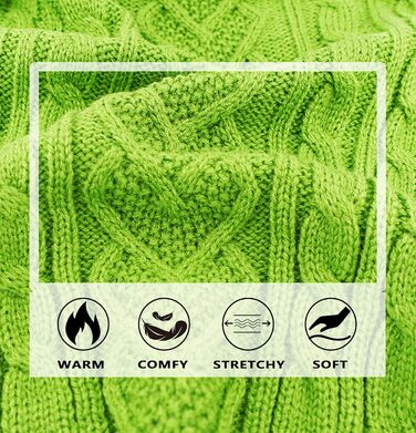 Dog sweater, dog clothing for small dogs, knitted, warm, turtleneck, puppy clothing, for small dogs, for autumn and winter, cat clothing (green, L)