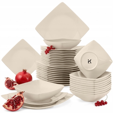 Обідній сервіз на 12 осіб, набір 36 предметів, бежевий, EPIRI KONSIMO
