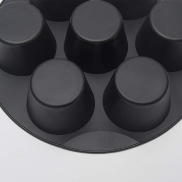 Silicone Muffin and Cake Mold, 7 Cups, Non-Stick Coated, for 3.5-5.8L Air Fryer Accessories, Chocolate, Universal Cake Pan