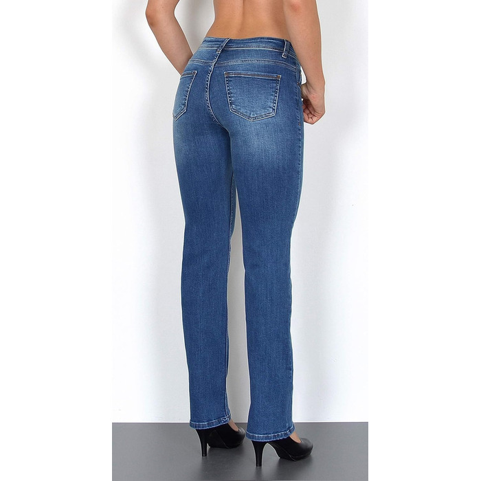 Джинси жіночі ESRA Straight Jeans - висока талія, прямі, еластичні, великі розміри (G6 34 J150)