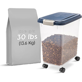 Контейнер для котячого корму Iris Ohyama з роликами, 30л/11кг, герметичний, BPA-free, для собак та котів
