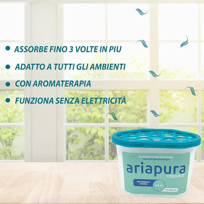 Dehumidifier Home Mold, Moisture Absorber for Rooms with Hydrophilic Crystals 500 ml (12 Pack) with Aromatherapy 2023, Ariapura