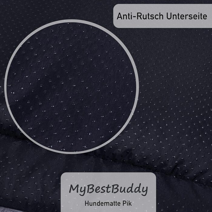 М'яке ліжко для собак MyBestBuddy Pik сірого кольору, 60x40 см, S, для алергіків (100% поліестер), нековзне, можна прати при 40°C, з пухнастим чохлом - килимок для собак, ліжко для маленьких собак, 60 x 40 см