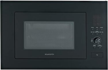 Вбудована мікрохвильова піч Wolkenstein WMW900-25GB EB | 900 Вт, 25 л, 8 програм, чорний колір