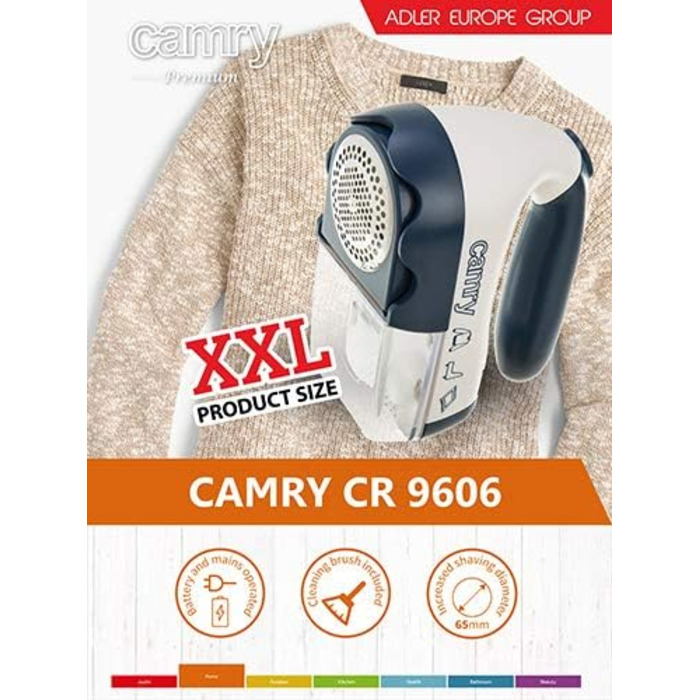 Електрична фрезерна машинка Camry CR-9606 зі сталевими лезами – для видалення ворсу та ниток