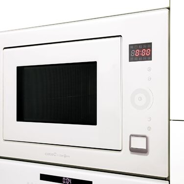 Вбудована мікрохвильова піч CATA MC 25 GTC WH Inox, 25л, 8 автоматичних меню, гриль 1000W, таймер, ширина 60 см