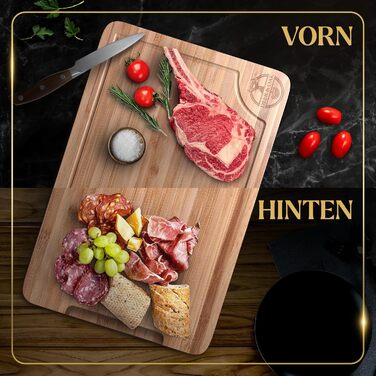 Набір дерев'яних обробних дощок Deer & Oak (3 шт.) - великі, 40x30x3.8 см, для м'яса, овочів та хліба