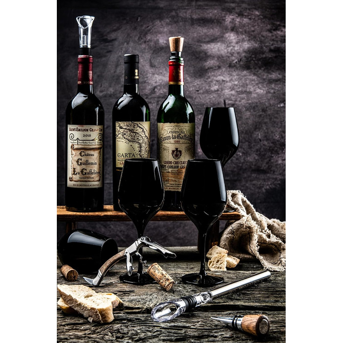 Набір Laguiole Style de Vie з відкривачем для пляшок, 6 предметів, з дубовим деревом