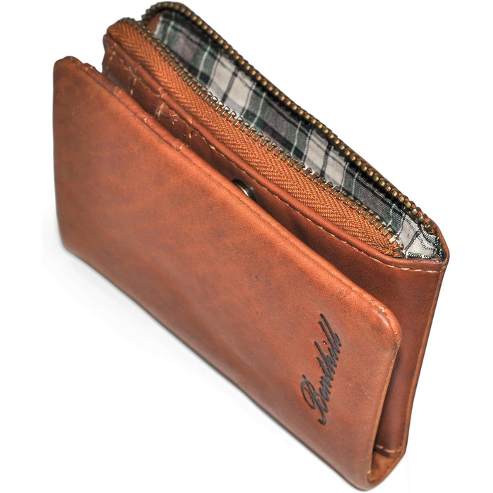 Benthill Small Wallet - Genuine Leather - Women's Wallet with RFID Protection - 6 Card Slots - Slim Wallet including Gift Box, Color: Brown