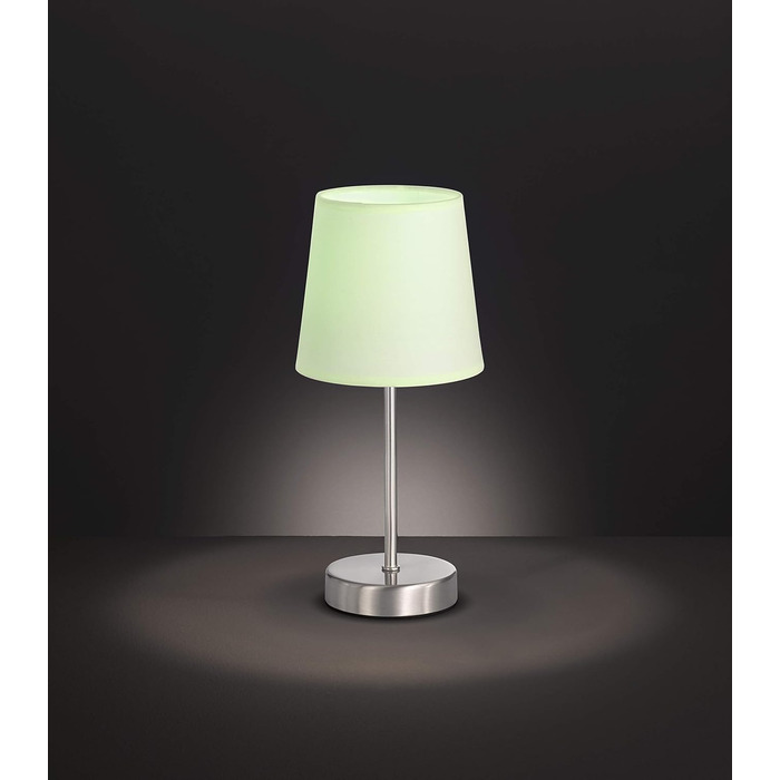 Настільна лампа WOFI Cesena, чорна, тканинний абажур, 14x14x32 см, артикул 832401100000