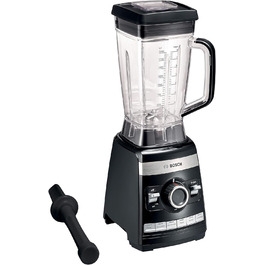 Блендер стаціонарний Bosch VitaBoost MMBH6P6B, 1600 Вт, 2,5 л Tritan, 6 лез з нержавіючої сталі, 6 автоматичних програм, BPA-free, чорний, для смузі та супів