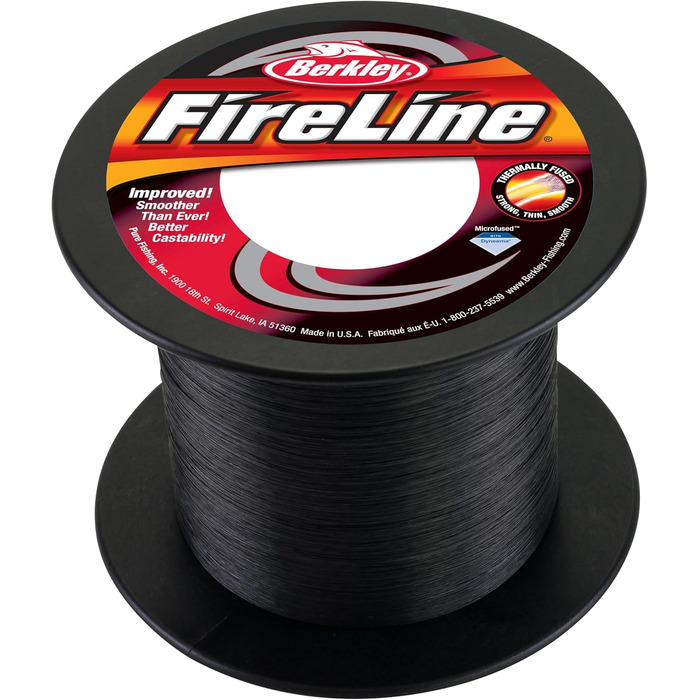 Плетена рибальська волосінь Berkley FireLine Fused Original 8-жильна, кристал, 0,12 мм, 7,2 кг, 300 м – надміцна, зносостійка, для дальніх закидів