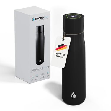 Розумна пляшка SMARDY DropUp 500 мл синього кольору з нержавіючої сталі з УФ-стерилізацією та нагадуванням про воду