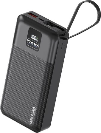 Повербанк PATONA Premium 20000mAh 22.5W PD з Li-Polymer батареєю, швидка зарядка, USB-C та 2x USB-A, захист від перегріву та короткого замикання