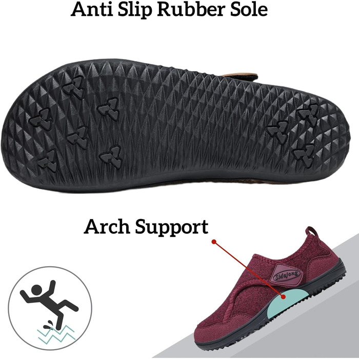 SMajong Теплі домашні тапочки для чоловіків та жінок. Зручні, неслизькі, легкі, з повним закриттям, з фетру. Для дому та вулиці. Розміри 36-46. Колір: червоний.