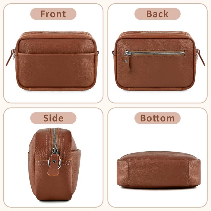 Сумка жіноча BROTOU через плече з натуральної шкіри, чорна. Кросбоді з широким ременем, три відділення, картки