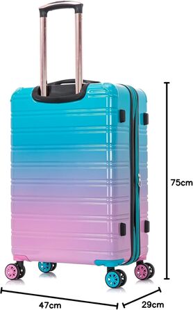 Набір валіз з полікарбонату (3 шт): кабінський, середній, великий | Чорний | Набір валіз | Подорожі