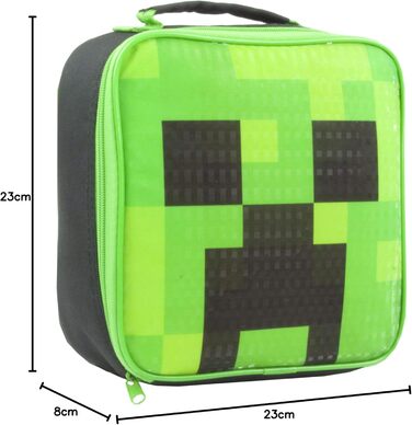 Набір ланч Minecraft Creeper: Ланчбокс, пляшка та контейнер для снеків. Ідеальний подарунок для хлопчиків-геймерів.