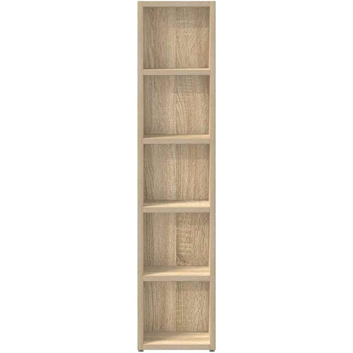 vidaXL CD-стелаж для 160 дисків, настінний, дуб Сонома, 2 шт., 21x16x93,5 см, МДФ, для офісу та дому